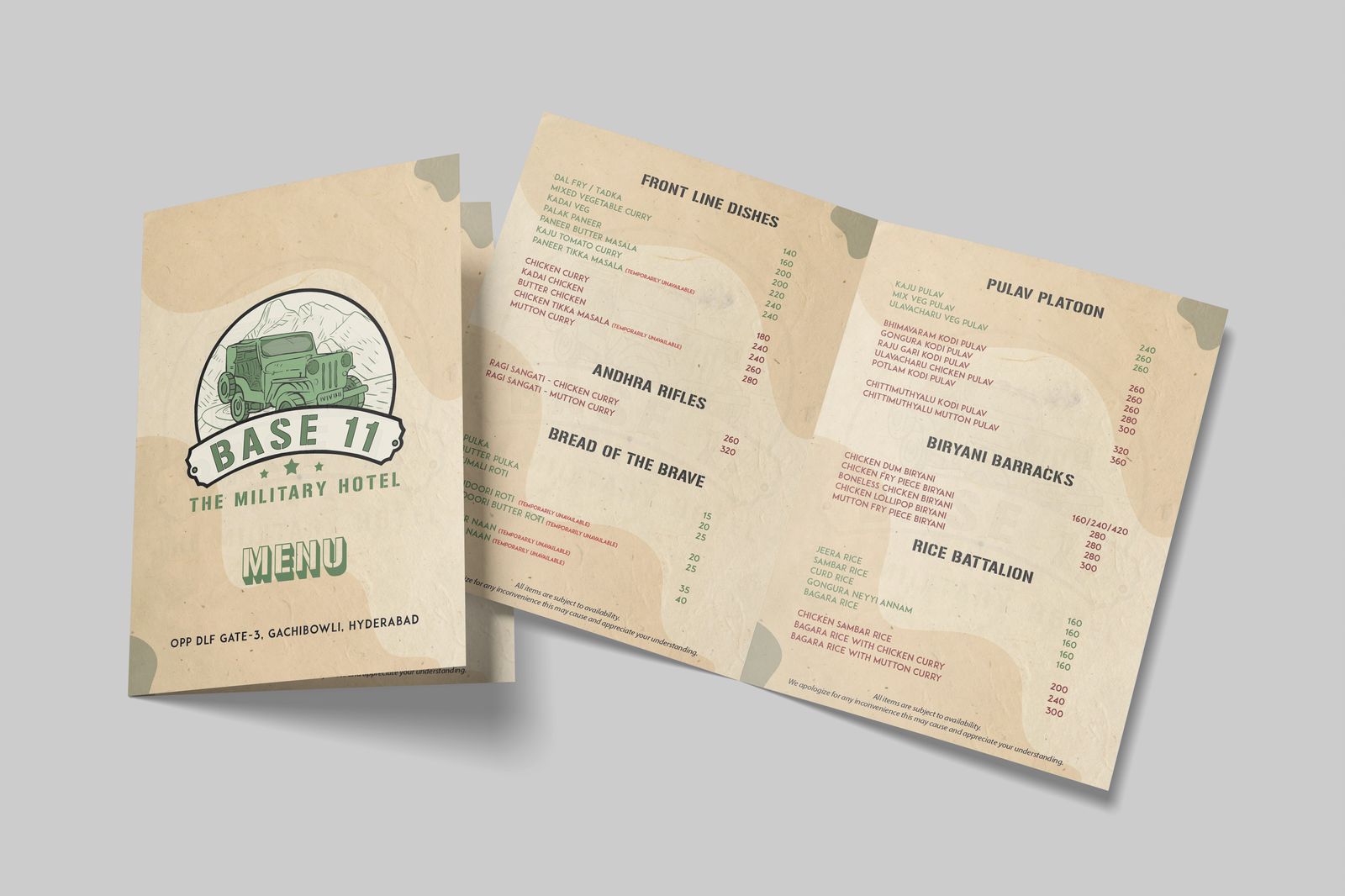 Base11 Menu